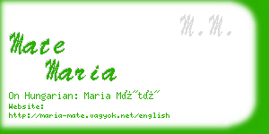 mate maria business card